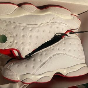 White and Red Men's Athletic Shoes